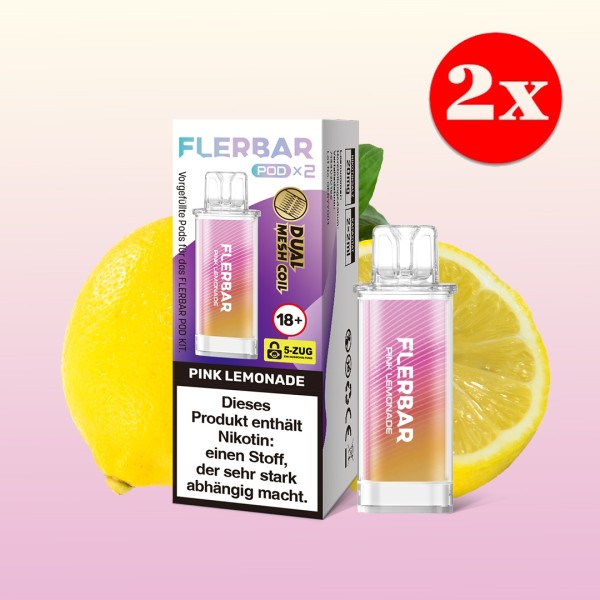 Flerbar Pod Nikotin Vape E-Zigarette Pink Lemonade Grapefruit Limonade