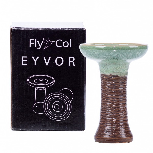 FlyCol Eyvor Phunnel grün mit Glasur glasierter Shisha Kopf hochwertig gute Qualität