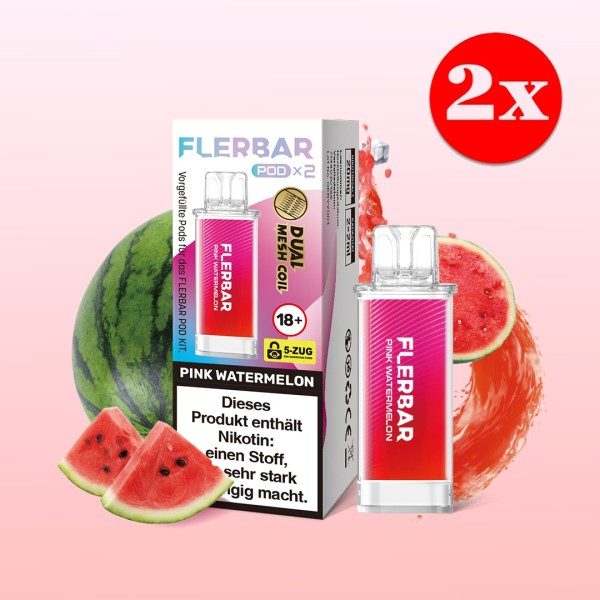 FlerBar Pod Pink Watermelon - Wassermelone Limonade - mit Nikotin