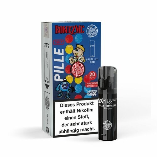 187 Strassenbande Pods E-Zigaretten Vape Shisha 20mg Nikotin Pille Bonez MC