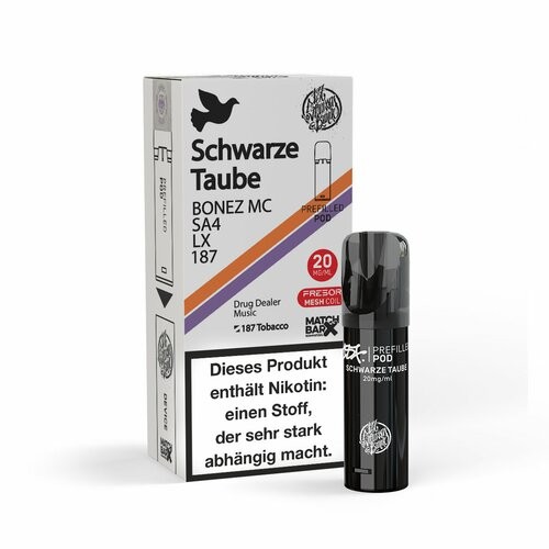 187 Strassenbande PODS Schwarze Taube - Traube - mit Nikotin