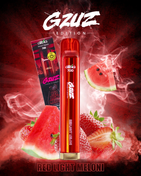 Gzuz Vape Einweg 187 Red Light Meloni Rotlicht Melone Erdbeere süß fruchtig beerig kaufen bestellen online V2