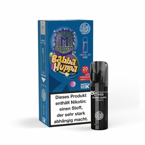 187 Strassenbande Pods E-Zigaretten Vape Shisha 20mg Nikotin Babba Huppa Hubba bubba Kaugummi