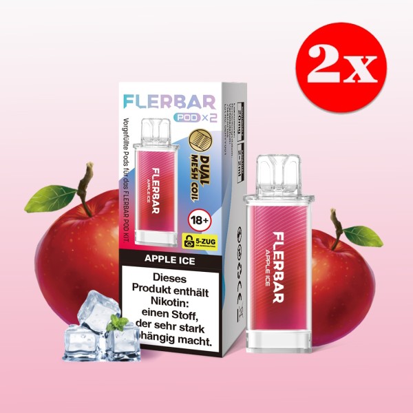 FlerBar Pod Apple Ice - Apfel - mit Nikotin