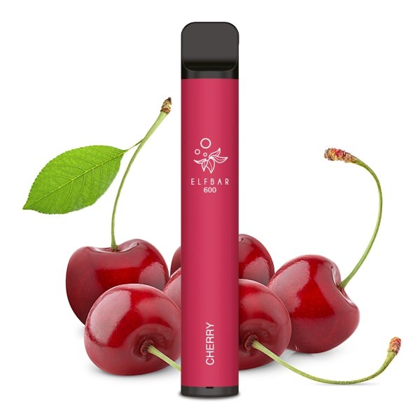 Elfbar Elf Bar 600 Einweg E-Zigarette Dampfer Einweg Cherry Kirsche Nikotinfrei ohne Nikotin süß fruchtig kaufen bestellen online