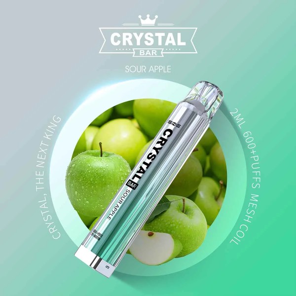 SKE Crystal Bar 600 Einweg Vape Sour Apple Saurer Apfel erfrischend kaufen bestellen online saftig süß sauer 