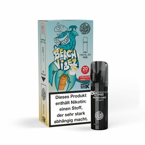187 Strassenbande Pods E-Zigaretten Vape Shisha 20mg Nikotin Beach Vibez
