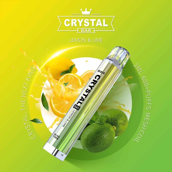 SKE Crystal Bar 600 Einweg Lemon Lime kaufen bestellen online Limette Zitrone sauer erfrischend tropisch fruchtig kaufen bestellen online