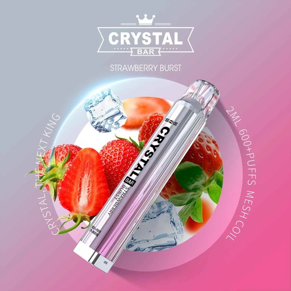 SKE Crystal Bar 600 Einweg Vape Strawberry Burst Erdbeere Eis erfrischend beerig süß sauer kaufen bestellen online